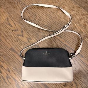 Kate Spade crossbody purse, black and white